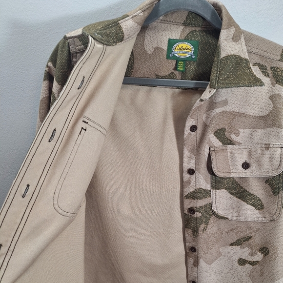 Cabela's Outdoor Gear Womens Medium Button Down Shirt Camo Hunting Military - Picture 9 of 15